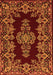 Serging Thickness of Machine Washable Persian Orange Traditional Area Rugs, wshtr1726org