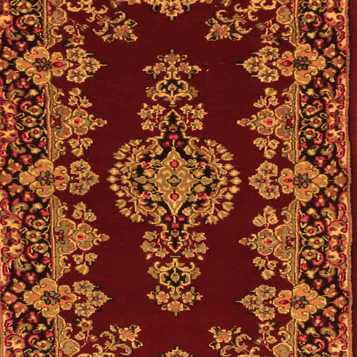 Serging Thickness of Machine Washable Persian Orange Traditional Area Rugs, wshtr1726org