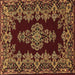 Square Persian Brown Traditional Rug, tr1726brn