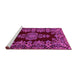 Sideview of Machine Washable Persian Pink Traditional Rug, wshtr1726pnk