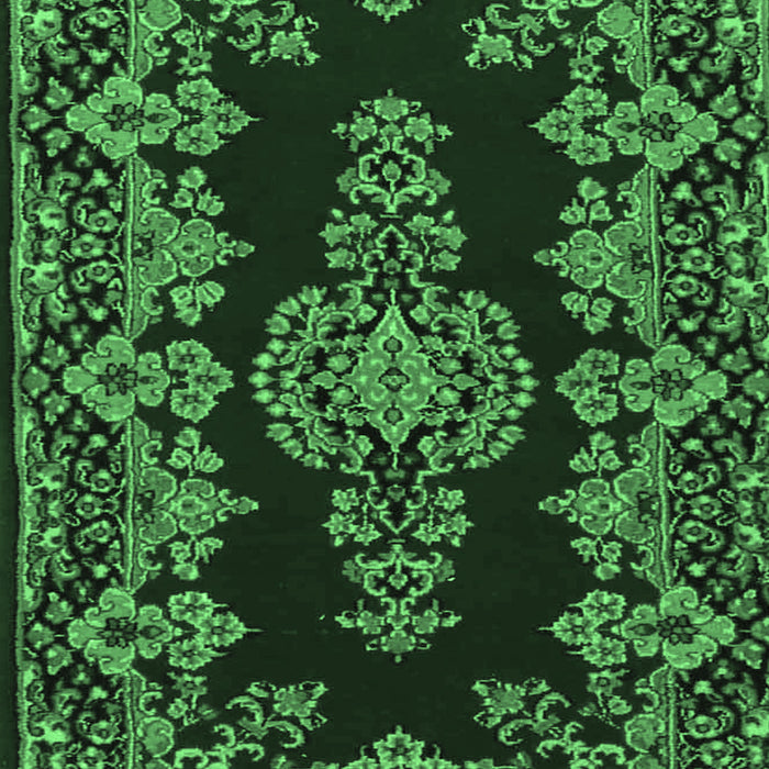 Machine Washable Persian Emerald Green Traditional Area Rugs, wshtr1726emgrn