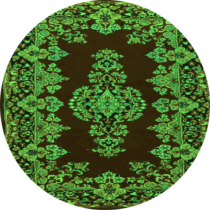 Machine Washable Persian Green Traditional Area Rugs, wshtr1726grn