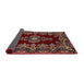 Sideview of Traditional Dark Gold Brown Medallion Rug, tr1727