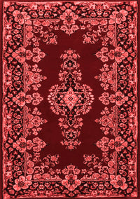 Medallion Red Traditional Rug, tr1727red