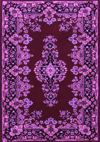 Medallion Purple Traditional Rug, tr1727pur