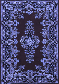 Medallion Blue Traditional Rug, tr1727blu