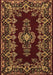 Machine Washable Medallion Brown Traditional Rug, wshtr1727brn