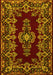 Medallion Yellow Traditional Rug, tr1727yw