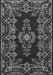 Serging Thickness of Machine Washable Medallion Gray Traditional Rug, wshtr1727gry