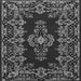 Serging Thickness of Medallion Gray Traditional Rug, tr1727gry