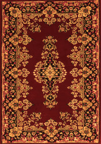 Medallion Orange Traditional Rug, tr1727org