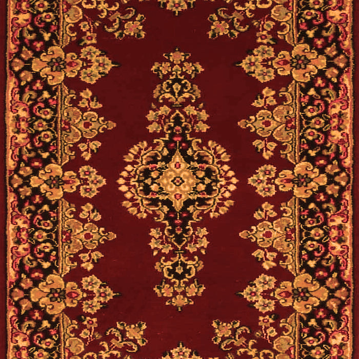 Medallion Orange Traditional Rug, tr1727org