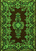 Medallion Green Traditional Rug, tr1727grn