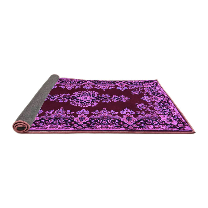 Sideview of Medallion Purple Traditional Rug, tr1727pur