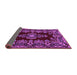 Sideview of Medallion Purple Traditional Rug, tr1727pur