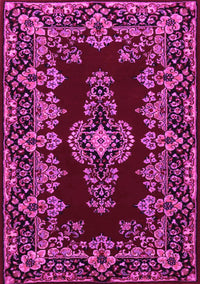 Medallion Pink Traditional Rug, tr1727pnk