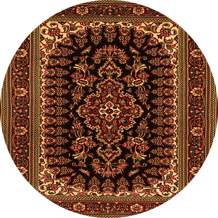Square Persian Orange Traditional Rug, tr1728org