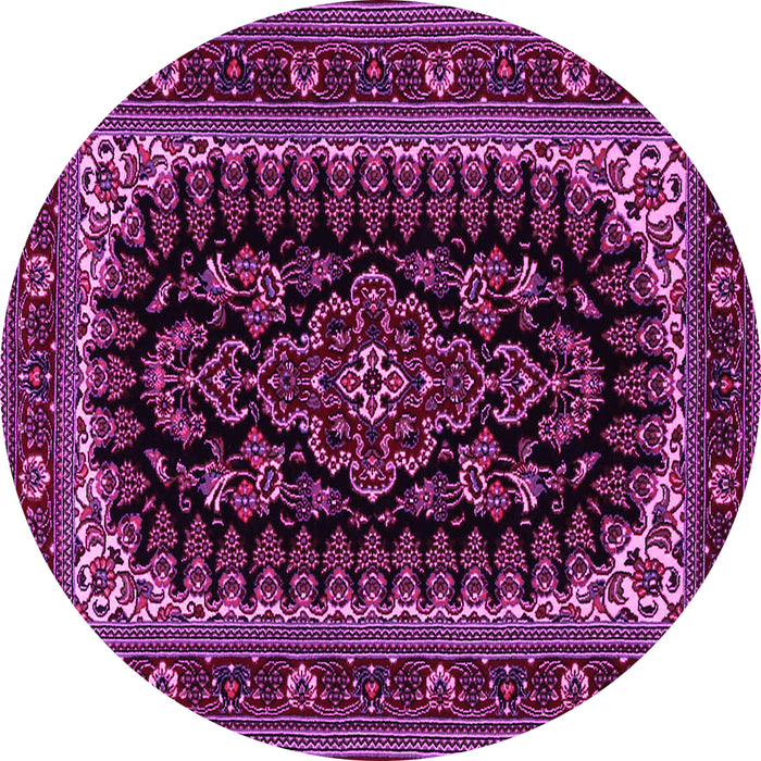 Round Persian Pink Traditional Rug, tr1728pnk