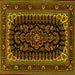 Square Machine Washable Persian Yellow Traditional Rug, wshtr1728yw