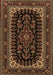 Machine Washable Persian Brown Traditional Rug, wshtr1728brn