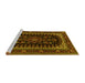 Sideview of Machine Washable Persian Yellow Traditional Rug, wshtr1728yw