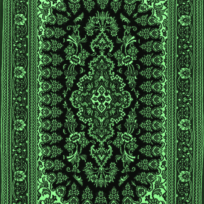 Machine Washable Persian Emerald Green Traditional Area Rugs, wshtr1728emgrn