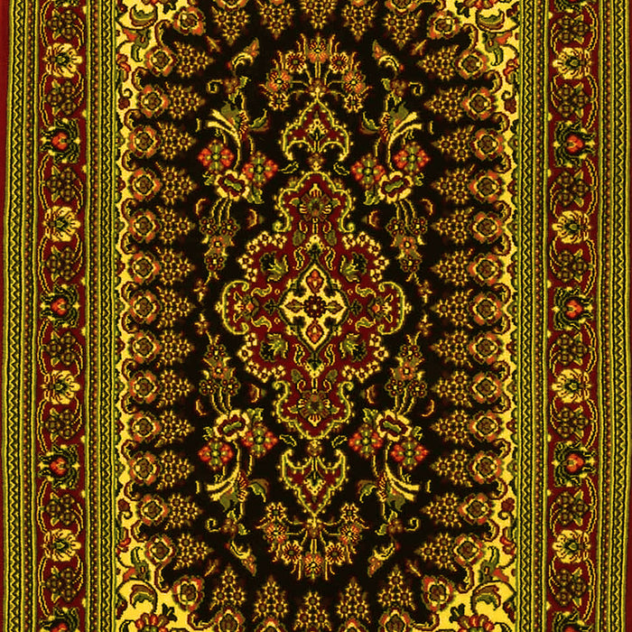 Machine Washable Persian Yellow Traditional Rug, wshtr1728yw