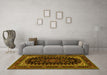 Machine Washable Persian Yellow Traditional Rug in a Living Room, wshtr1728yw