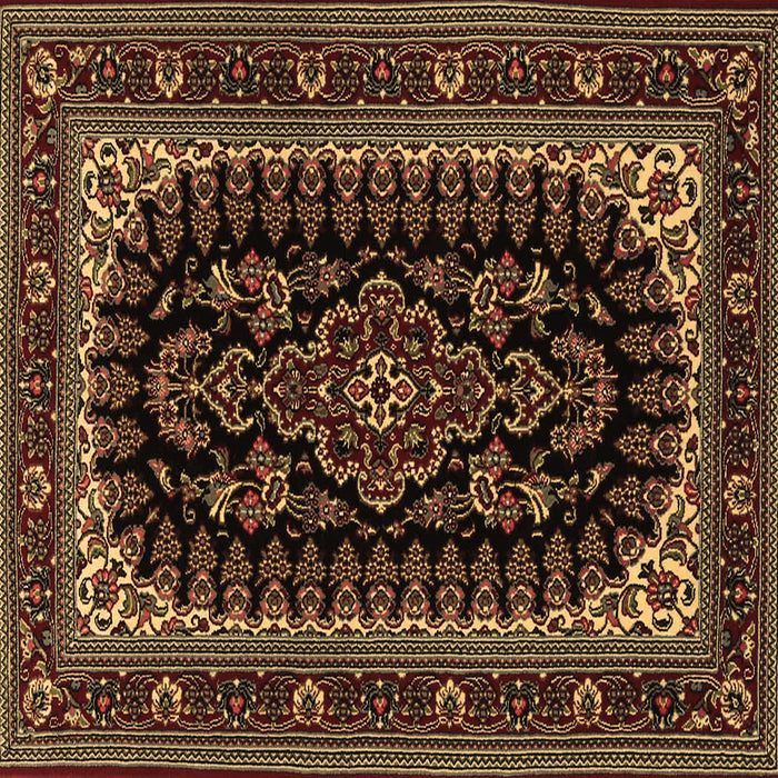 Square Machine Washable Persian Brown Traditional Rug, wshtr1728brn