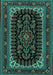 Machine Washable Persian Turquoise Traditional Area Rugs, wshtr1728turq