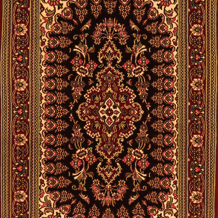 Serging Thickness of Machine Washable Persian Orange Traditional Area Rugs, wshtr1728org