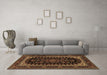 Machine Washable Persian Brown Traditional Rug in a Living Room,, wshtr1728brn