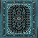 Square Machine Washable Persian Light Blue Traditional Rug, wshtr1728lblu