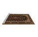 Sideview of Machine Washable Persian Brown Traditional Rug, wshtr1728brn