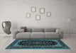 Machine Washable Persian Light Blue Traditional Rug in a Living Room, wshtr1728lblu