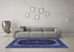 Machine Washable Persian Blue Traditional Rug in a Living Room, wshtr1728blu