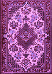 Medallion Purple Traditional Rug, tr1729pur