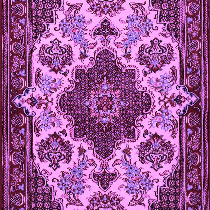 Medallion Purple Traditional Rug, tr1729pur