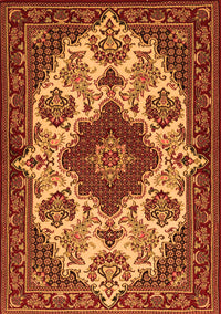 Medallion Orange Traditional Rug, tr1729org