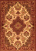 Medallion Orange Traditional Rug, tr1729org