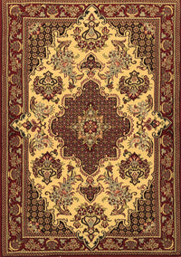 Medallion Brown Traditional Rug, tr1729brn