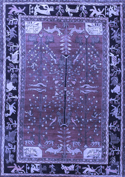 Animal Blue Traditional Rug, tr172blu