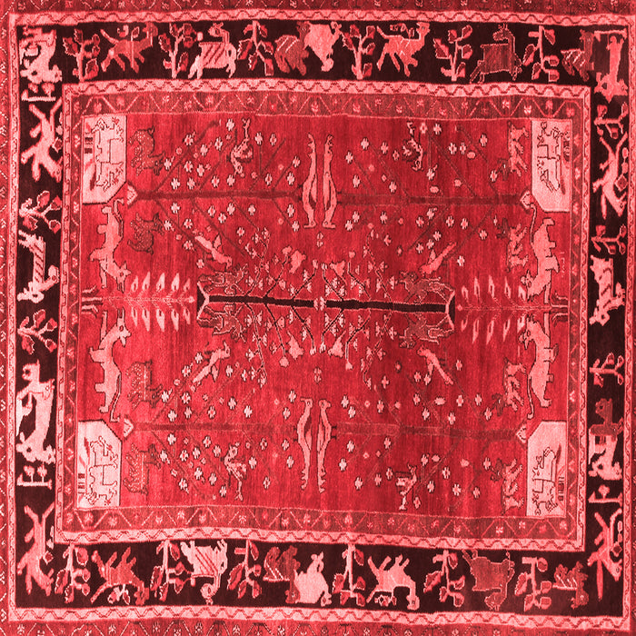 Animal Red Traditional Rug, tr172red