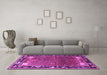 Machine Washable Animal Purple Traditional Area Rugs in a Living Room, wshtr172pur