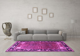 Machine Washable Animal Purple Traditional Area Rugs in a Living Room, wshtr172pur