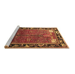 Sideview of Machine Washable Animal Brown Traditional Rug, wshtr172brn