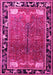 Machine Washable Animal Pink Traditional Rug, wshtr172pnk