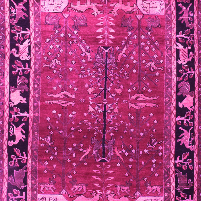 Machine Washable Animal Pink Traditional Rug, wshtr172pnk