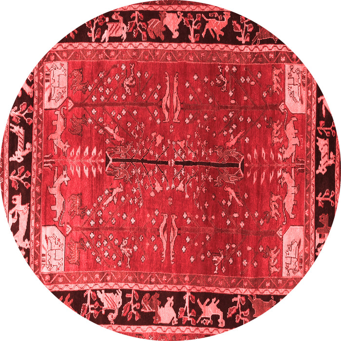 Animal Red Traditional Rug, tr172red