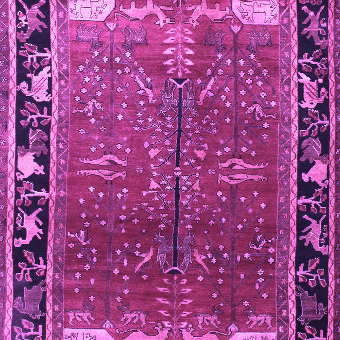 Machine Washable Animal Purple Traditional Area Rugs, wshtr172pur